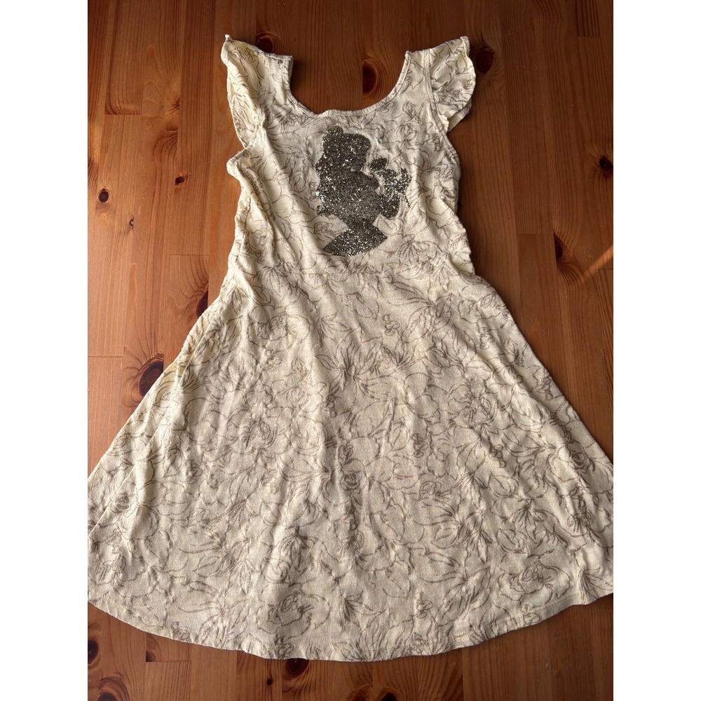 Disney Limited Edition Jumping Beans Belle Glitter Sleeveless Dress Size 7